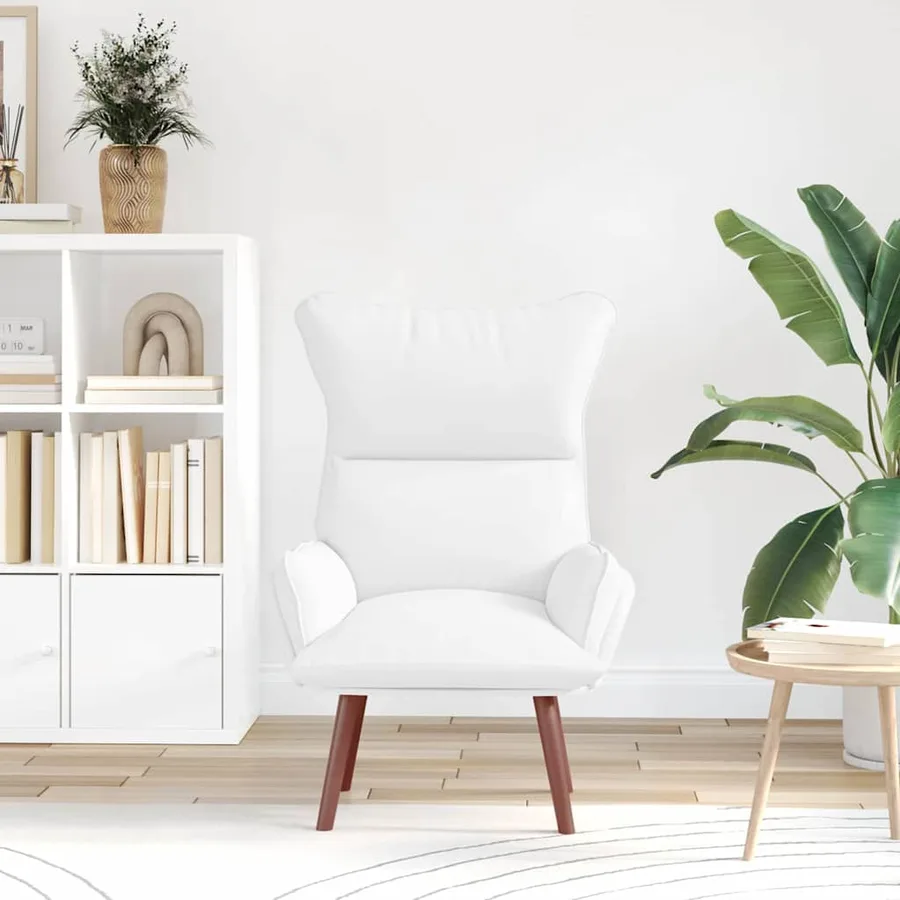 fauteuil Blanc 69 x 74 x 93 cm Simili cuir - 3