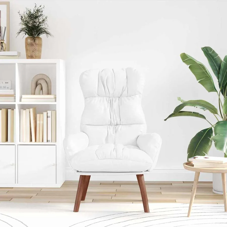 fauteuil Blanc 69 x 74 x 93 cm Simili cuir - 3