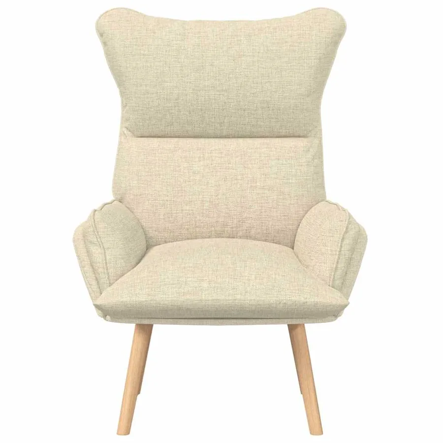 fauteuil Crème 69 x 74 x 93 cm Tissu et Contreplaqué - 4