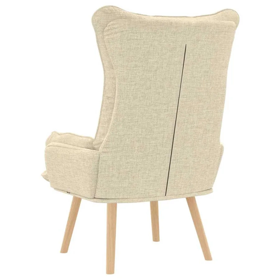 fauteuil Crème 69 x 74 x 93 cm Tissu et Contreplaqué - 6