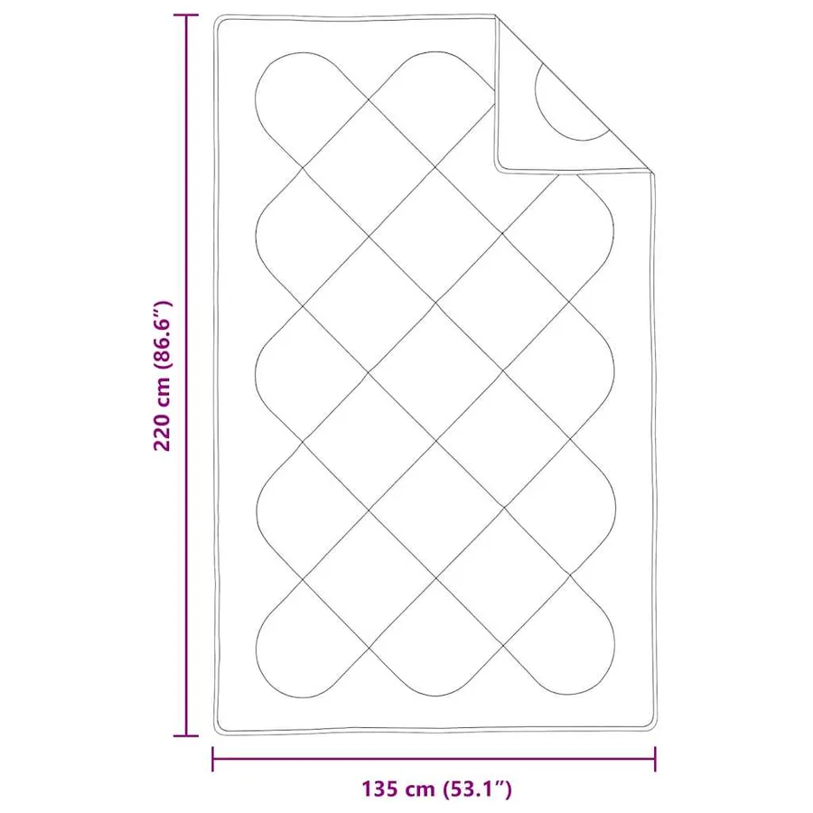 Couette Blanc 220 x 135 x 4 cm Polyester - 8