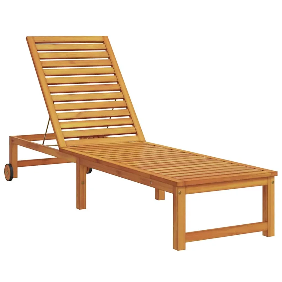 Transat Marron 202 x 53 x 89 cm Bois d'Acacia Massif - 2