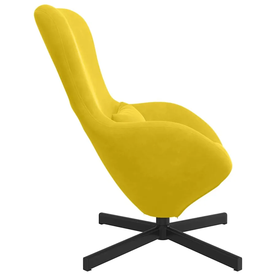 Fauteuil œuf Jaune 63 x 73 x 90 cm Velours - 4