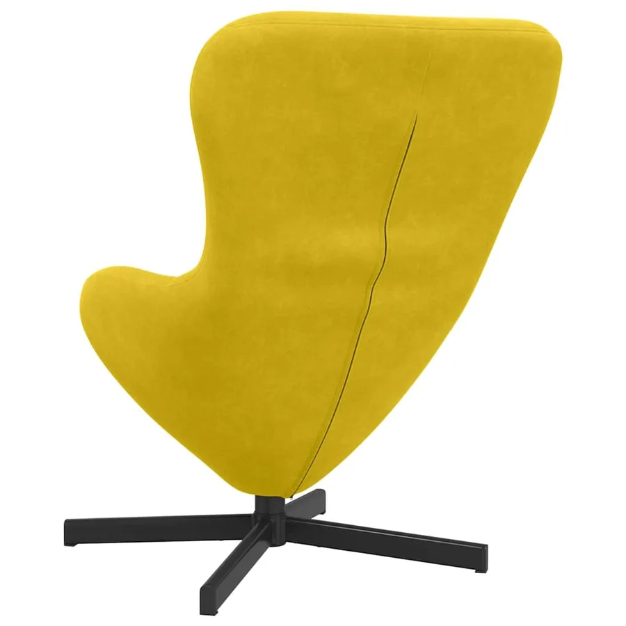 Fauteuil œuf Jaune 63 x 73 x 90 cm Velours - 5
