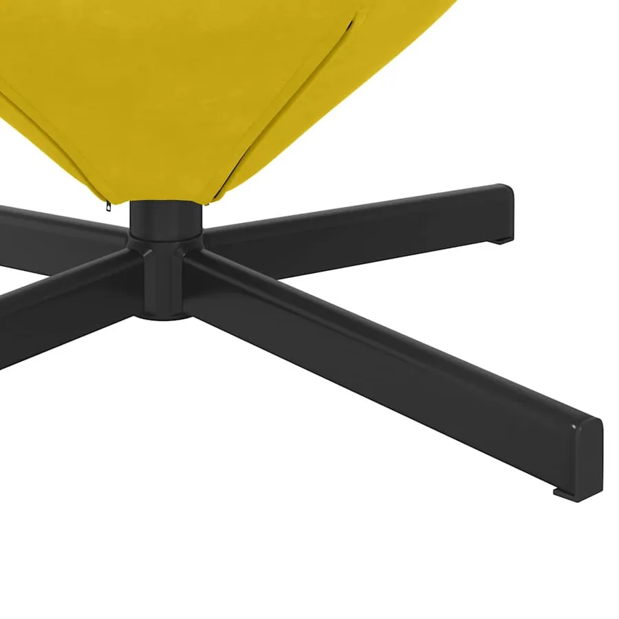 Fauteuil œuf Jaune 63 x 73 x 90 cm Velours - 7