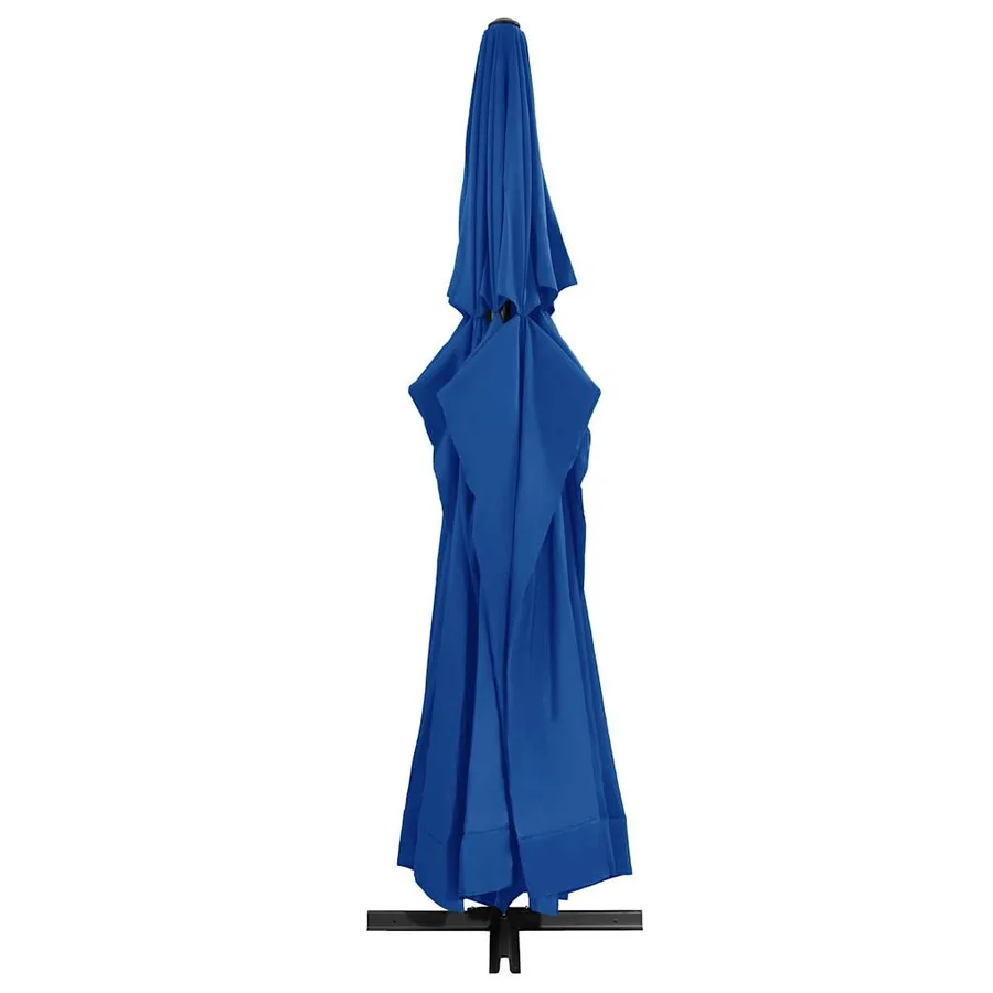 Parasol de jardin avec mât en aluminium 600 cm bleu azuré - 3