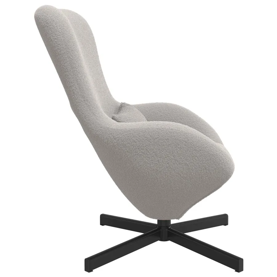 Fauteuil œuf Gris clair 63 x 73 x 90 cm tissu - 4