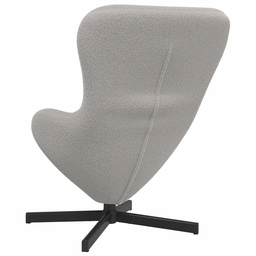 Fauteuil œuf Gris clair 63 x 73 x 90 cm tissu - 5