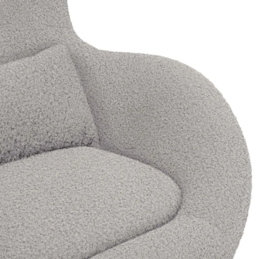 Fauteuil œuf Gris clair 63 x 73 x 90 cm tissu - 6
