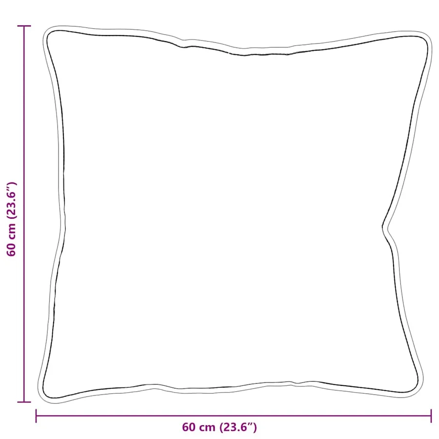 Oreiller 2 pcs Blanc 60 x 60 x 20 cm Coton et polyester - 8
