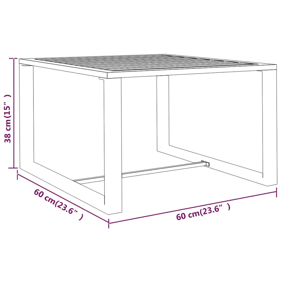 Table basse Aluminium Anthracite - 16