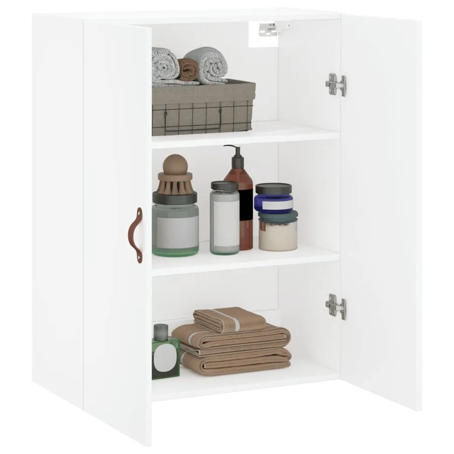 Armoire murale blanc 69,5x34x90 cm - 5