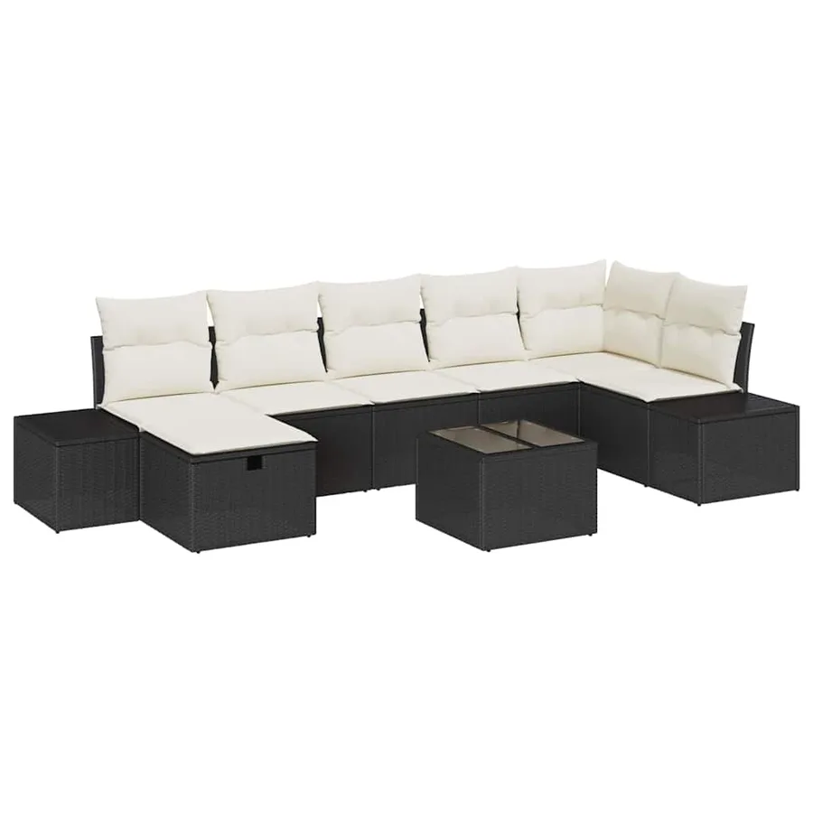 Ensemble de Canapés avec coussin 8 pcs polyrotin - 2