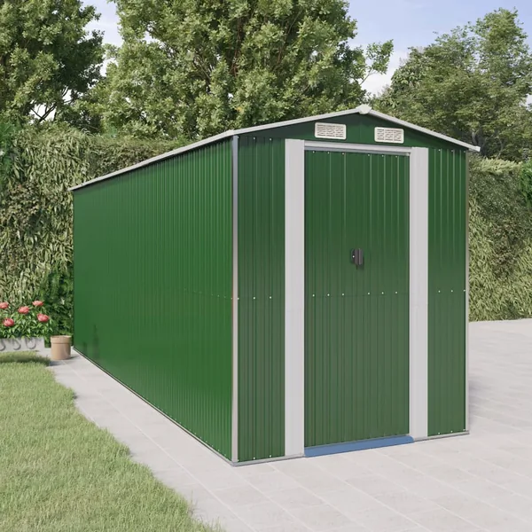 Abri de jardin Vert 192x523x223 cm Métal galvanisé
