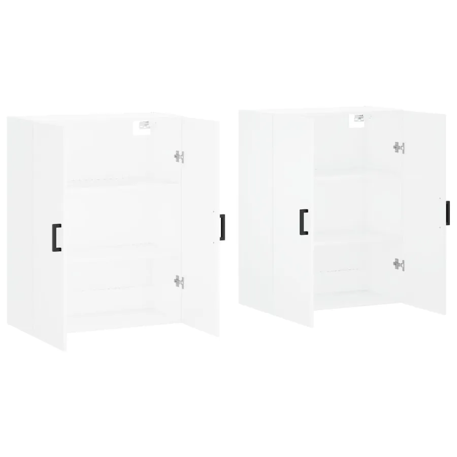Armoires murales 2 pcs blanc 69,5x34x90 cm - 4