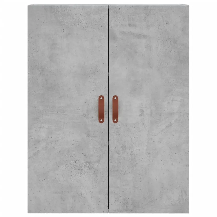Buffet haut Gris béton 69,5x34x180 cm Bois d'ingénierie - 6
