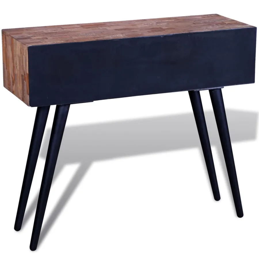 Table console avec 3 tiroirs Bois de teck recyclé - 4