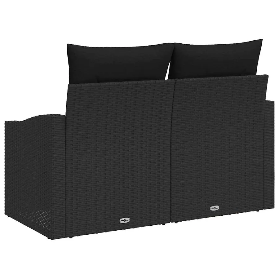 Canapé de jardin avec coussin 123 x 62 x 69 cm polyrotin - 4