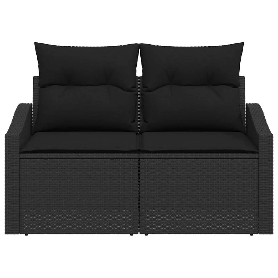 Canapé de jardin avec coussin 123 x 62 x 69 cm polyrotin - 5