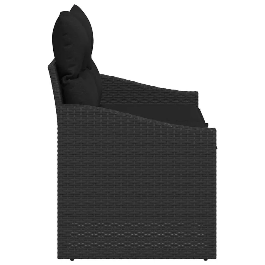 Canapé de jardin avec coussin 123 x 62 x 69 cm polyrotin - 6