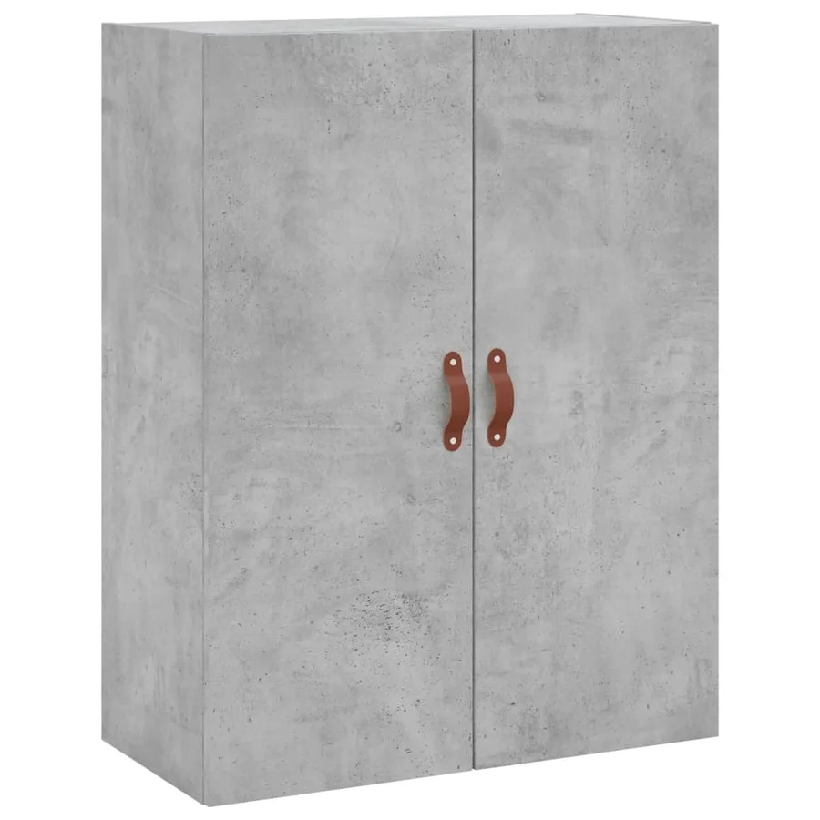 Buffet haut Gris béton 69,5x34x180 cm Bois d'ingénierie - 5