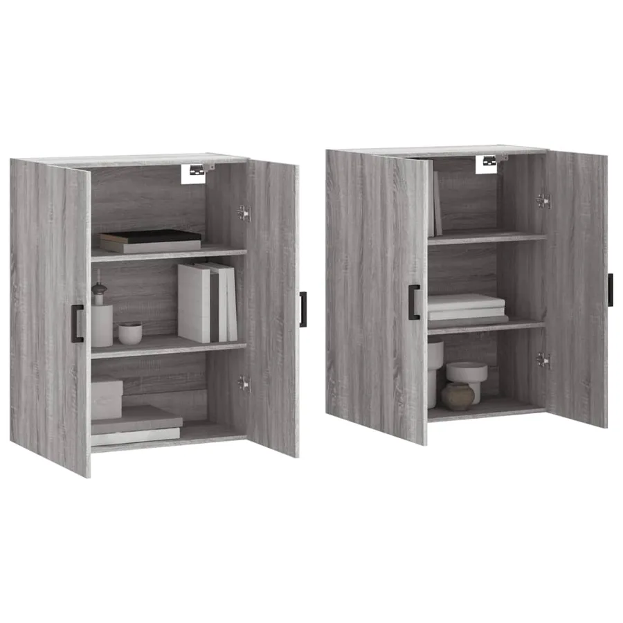 Armoires murales 2 pcs sonoma gris 69,5x34x90 cm - 3