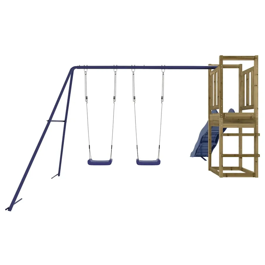 Aire de jeux d'extérieur bois de pin imprégné - 7