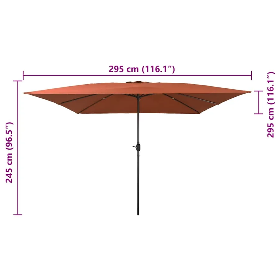 Parasol de jardin Terre cuite 295 x 295 x 245 cm - 7