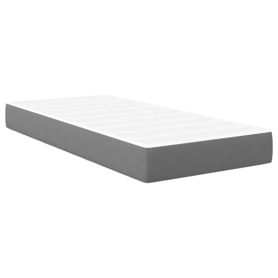 Matelas de Lit avec matelas Gris clair 90 x 200 cm tissu - 2