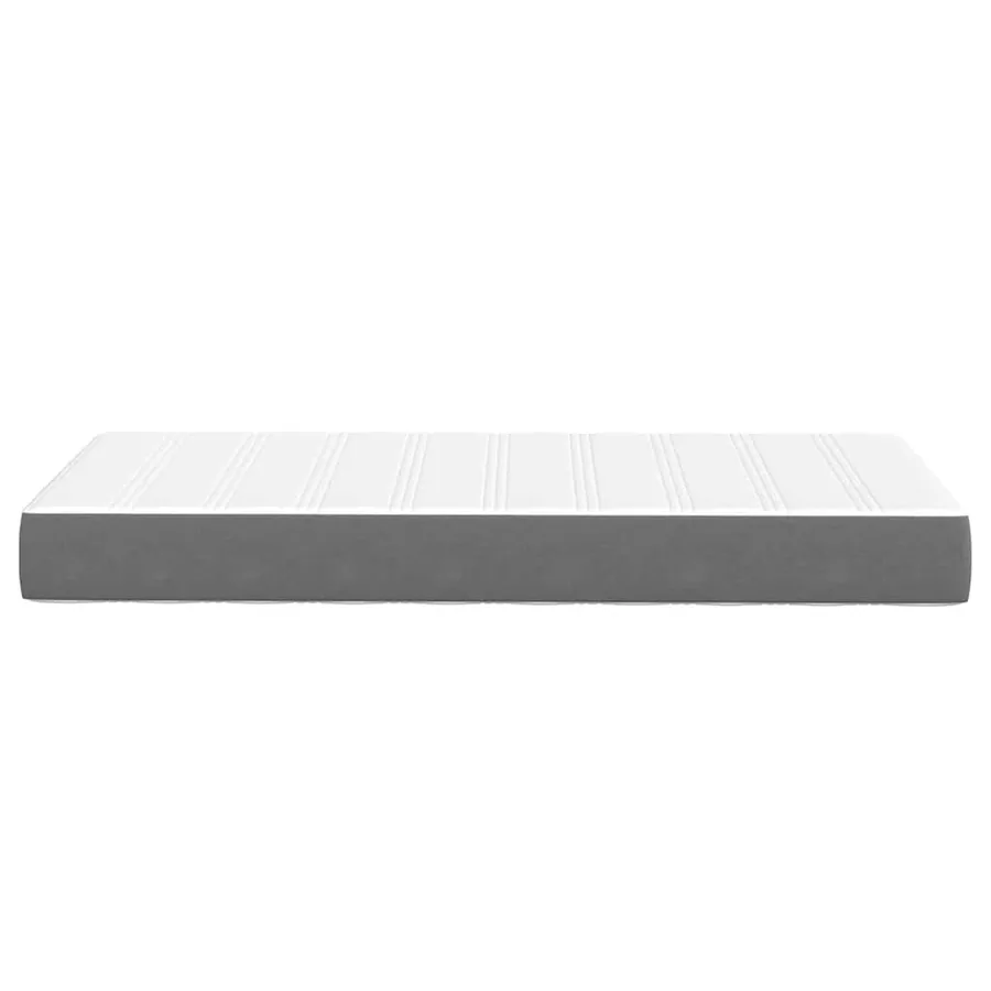 Matelas de Lit avec matelas Gris clair 90 x 200 cm tissu - 5