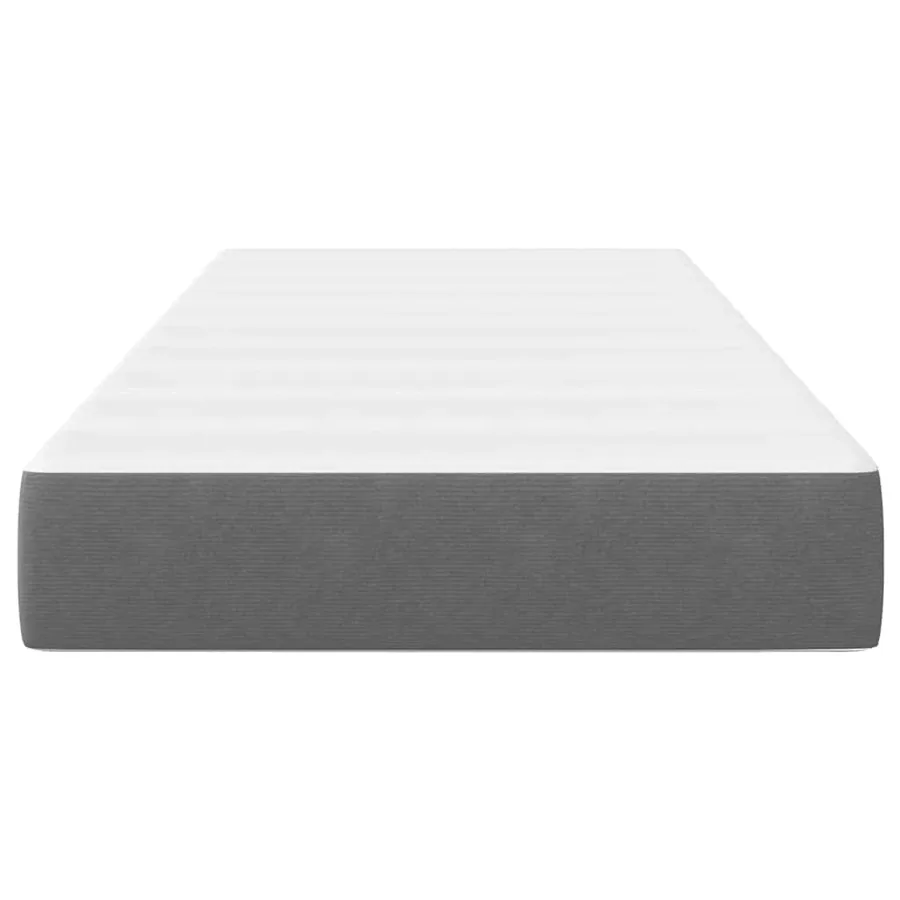 Matelas de Lit avec matelas Gris clair 90 x 200 cm tissu - 6