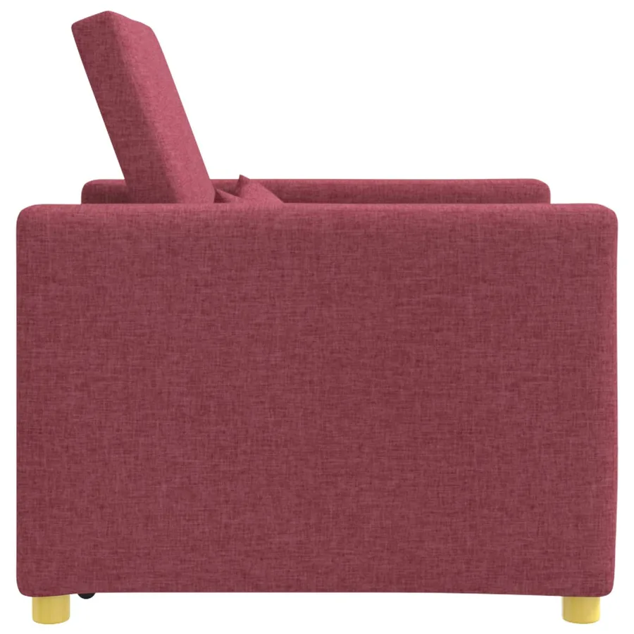 Canapé-lit escamotable simple Bordeaux 90 x 165 x 87 cm tissu - 6