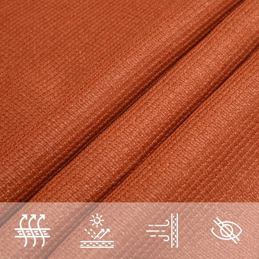 Voile d'ombrage 160 g/m² Orange 3,5x4,5 m PEHD - 5