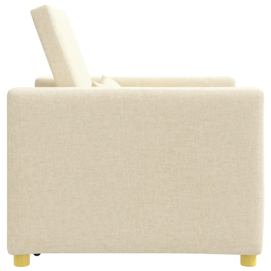 Canapé-lit escamotable simple Crème 90 x 165 x 87 cm tissu - 6