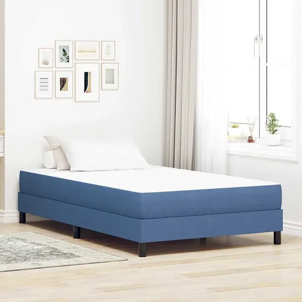 Matelas de Lit avec matelas Bleu 120 x 190 cm tissu