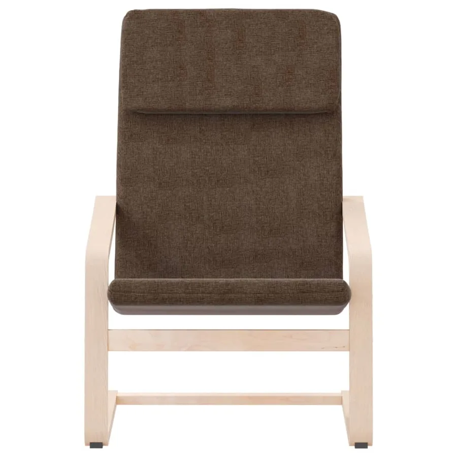 Chaise de relaxation Marron foncé Tissu - 4