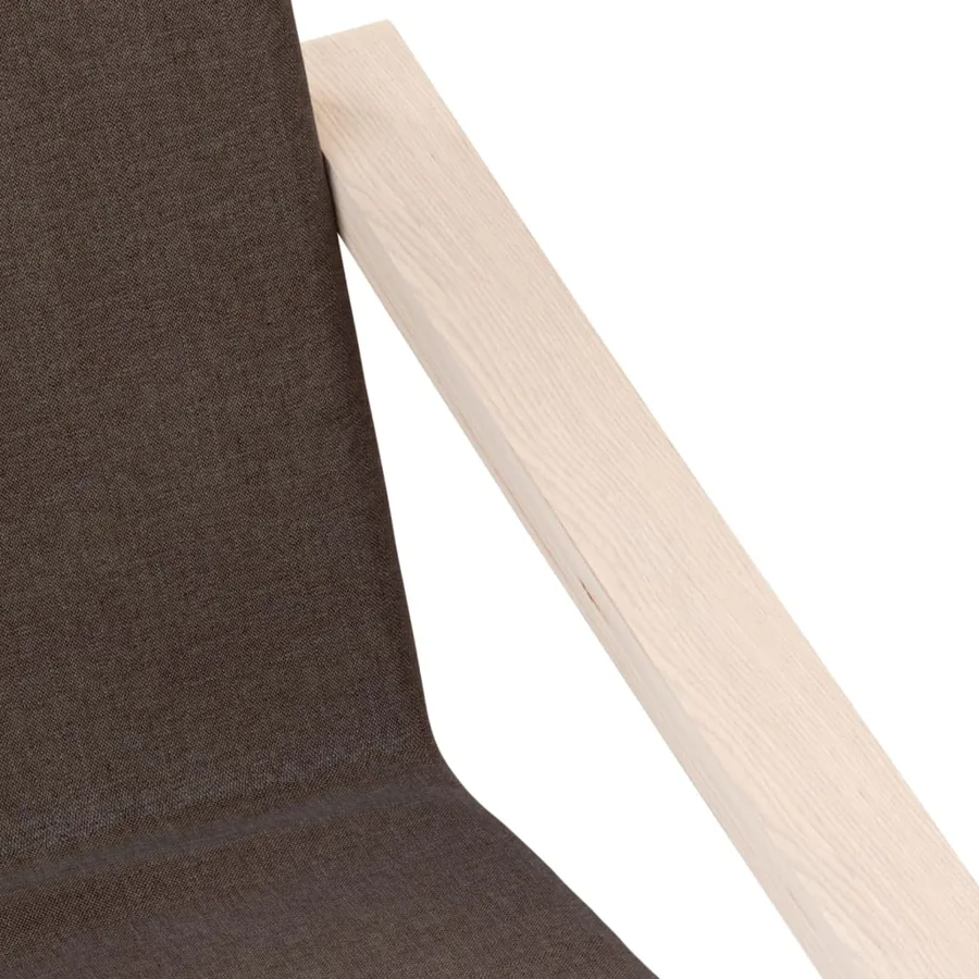 Chaise de relaxation Marron foncé Tissu - 7