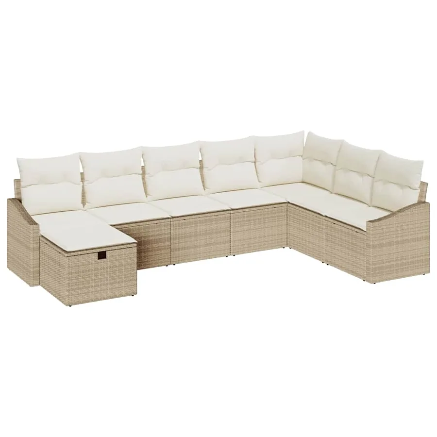Ensemble de Canapés avec coussin 8 pcs polyrotin - 2
