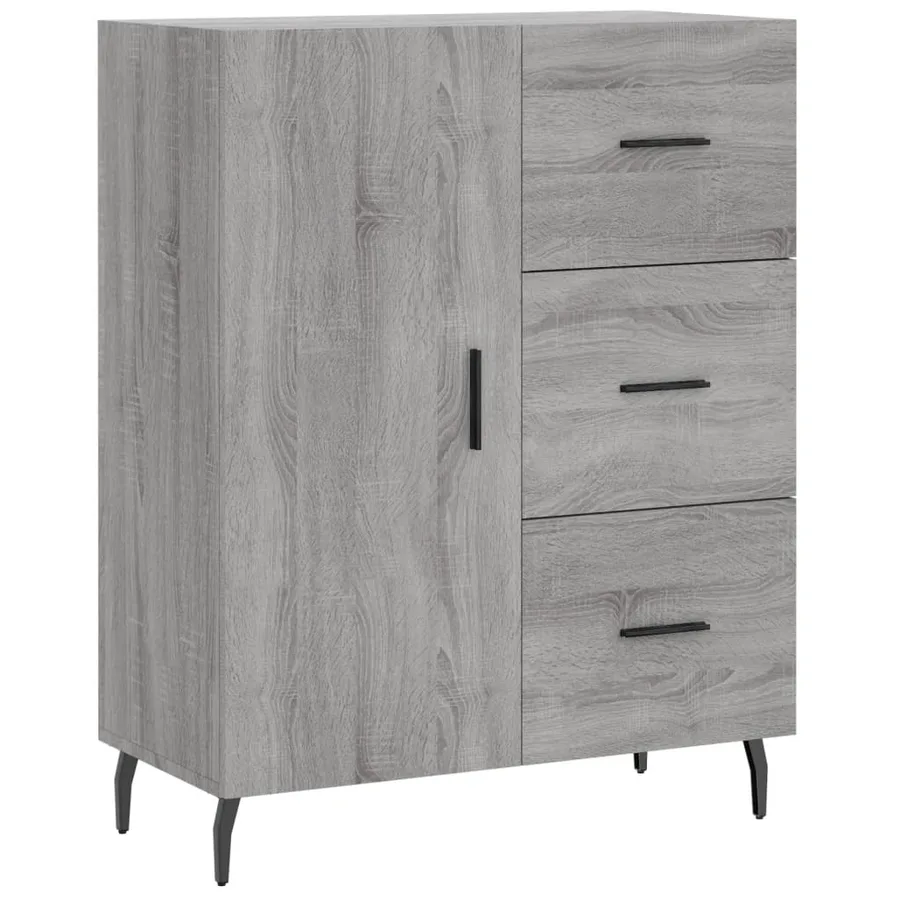 Buffet haut Sonoma gris 69,5x34x180 cm Bois d'ingénierie - 7