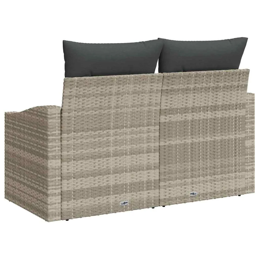 Canapé de jardin avec coussin 123 x 62 x 69 cm polyrotin - 4
