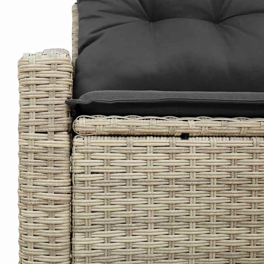 Canapé de jardin avec coussin 123 x 62 x 69 cm polyrotin - 7