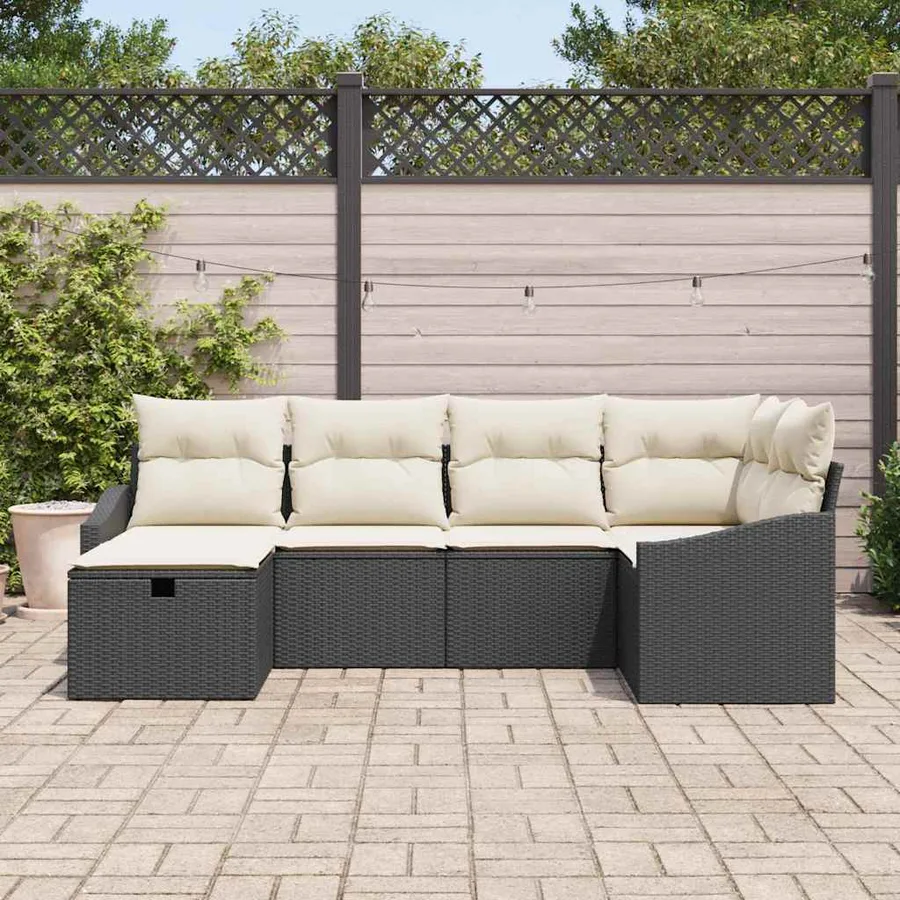 Ensemble de Canapés avec coussin 7 pcs polyrotin - 3
