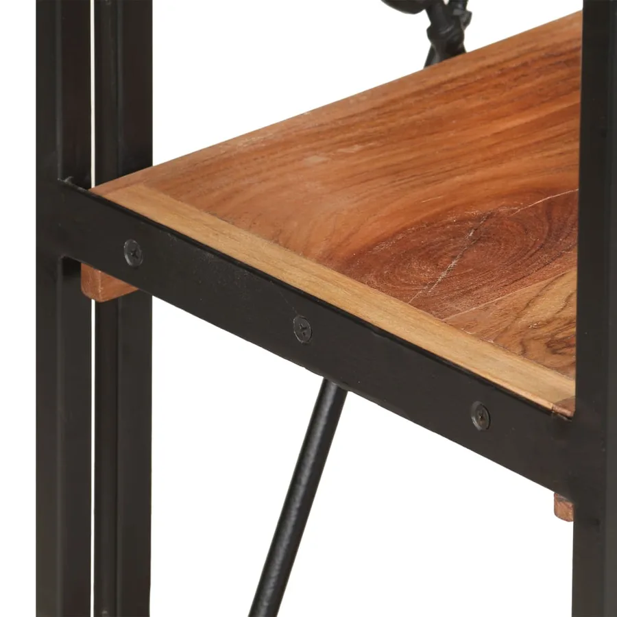 Bibliothèque à 3 niveaux 60x30x80 cm Bois d'acacia massif - 4