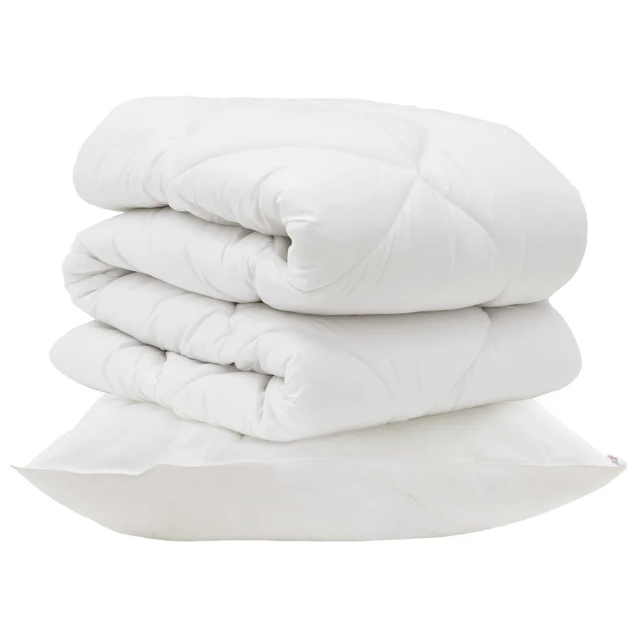 Couette avec oreiller 2 pcs Blanc Microfibre - 2