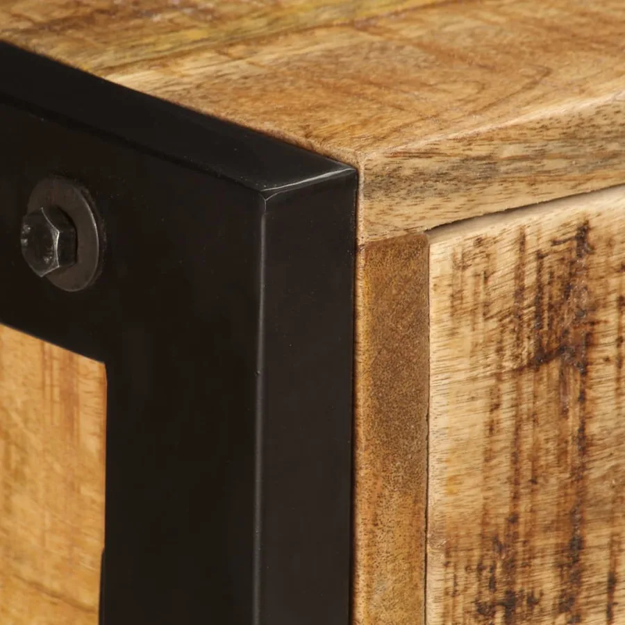 Buffet avec 3 tiroirs 110x35x75 cm Bois de manguier massif - 5