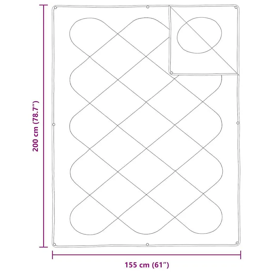 Duvet 2-en-1 Blanc 200 x 155 x 10 cm Polyester - 8