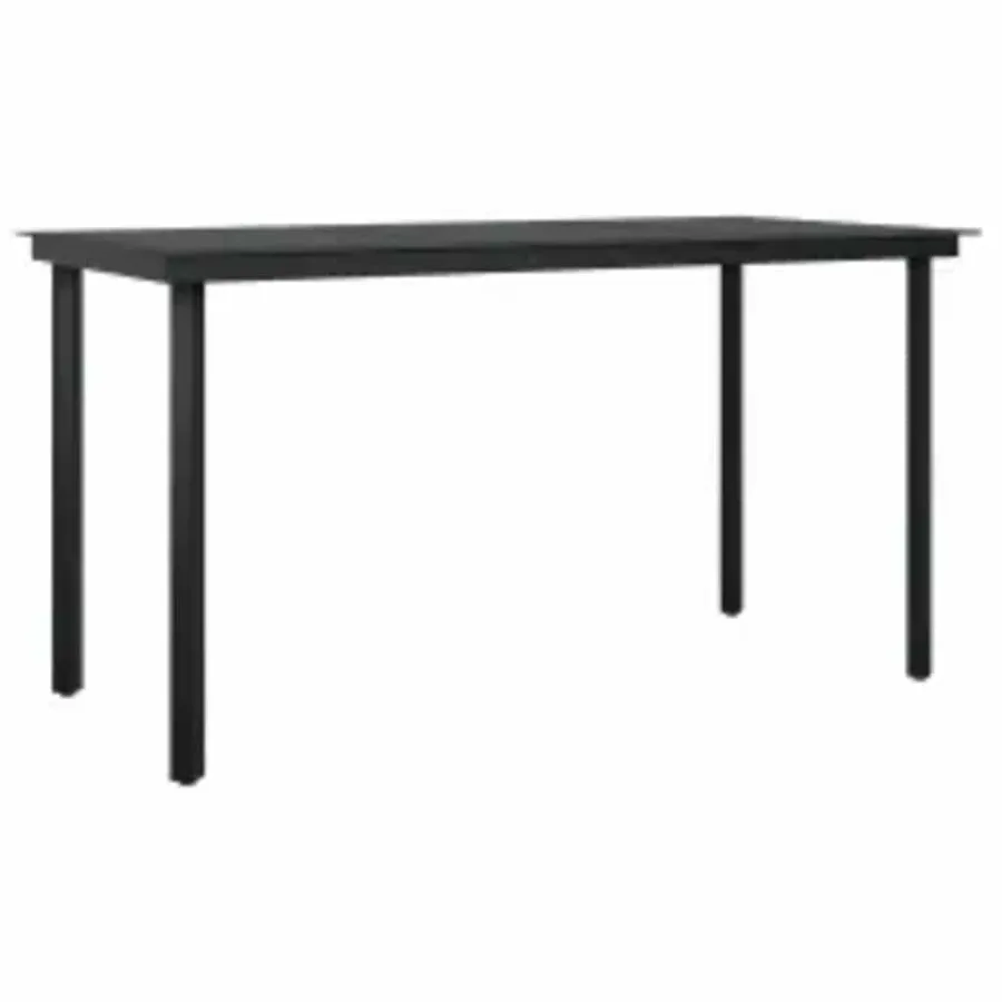 Ensemble à manger jardin coussins 5 pcs gris poly rotin verre - 5