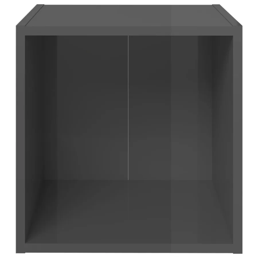Meubles TV 4 pcs gris brillant 37x35x37 cm bois d’ingénierie - 4