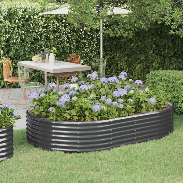 Lit surélevé de jardin Acier galvanisé Anthracite