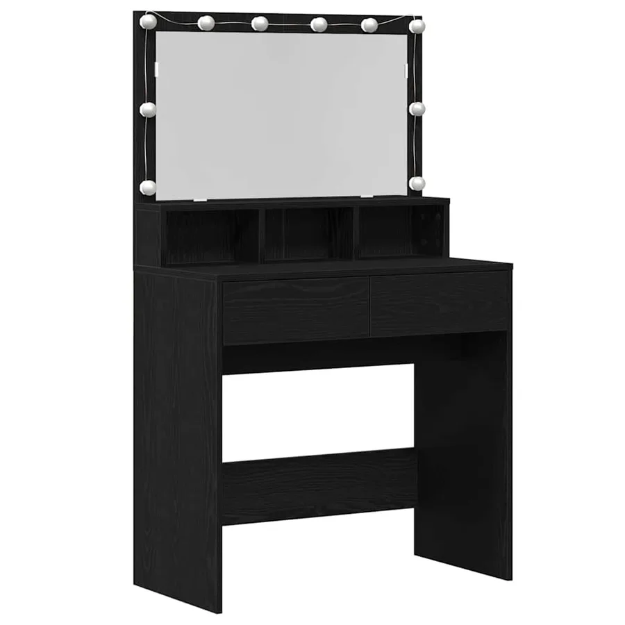 Table de Toilette avec tiroir Chêne noir 80 x 41 x 134,5 cm - 2